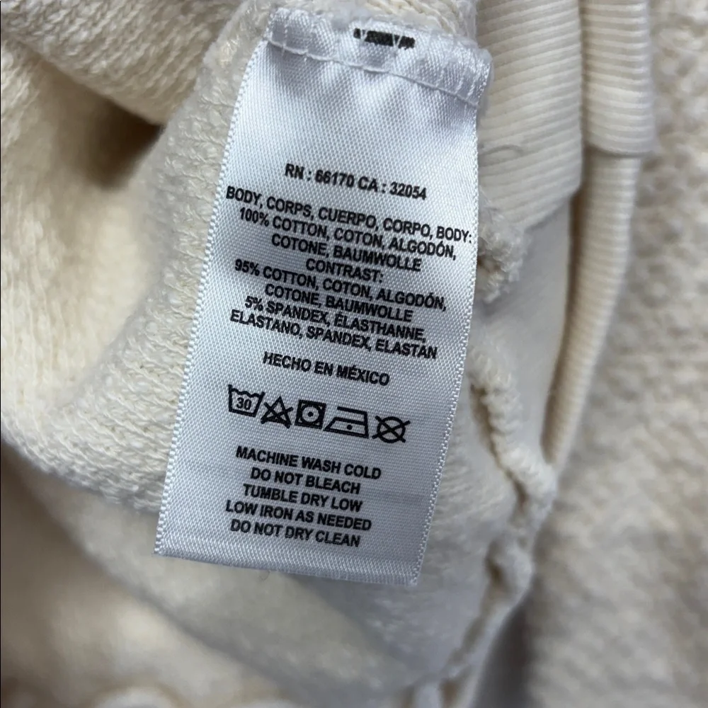 ANTHROPOLOGIE TlA  creme LONG SLEEVE V-NECK ZURI SWEATSHIRT Small - Picture 9 of 10
